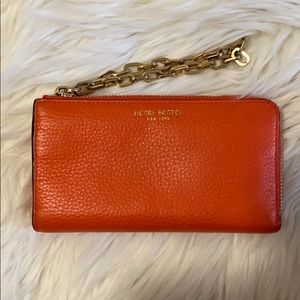 Henri Bendel Orange Wristlet